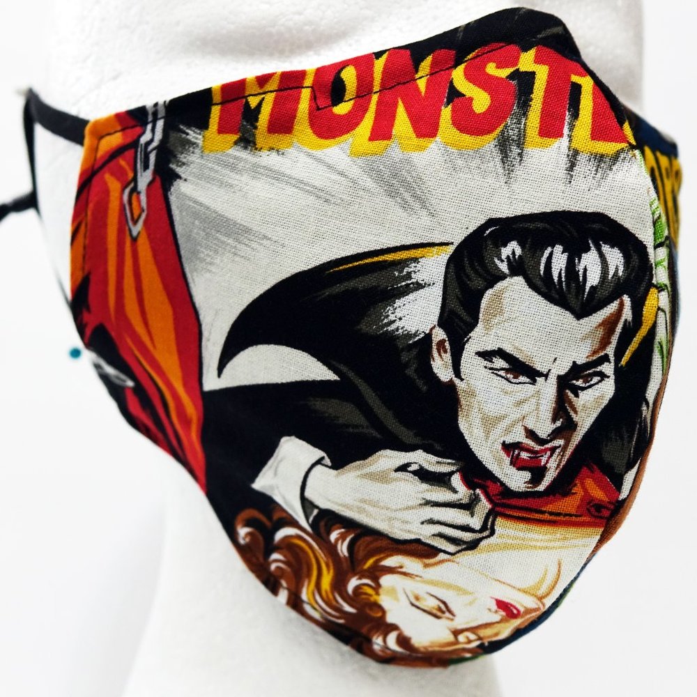 Vintage Monster Movie Dracula Frankenstein Mask